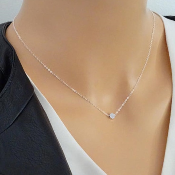 Danity Triple Layered Circle Bar Silver Sold - Picture 4 of 4